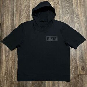 Fendi FF Zucca Logo Short Sleeve Hoodie